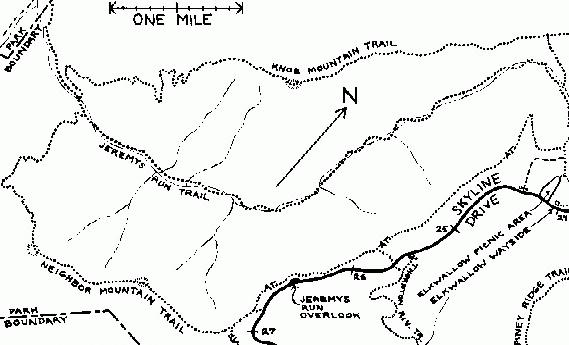 Map of Jeremys Run Area